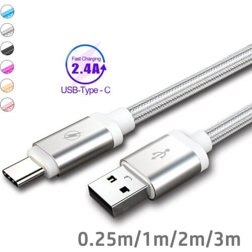 Usb Type C Charger Cable 3m 2m Usb 3.1 Cable for Xiaomi Mi A3 A2 Mix 3 Huawei Mate p30 Usb C Cavo Data Cord Typec Usbc Cabos