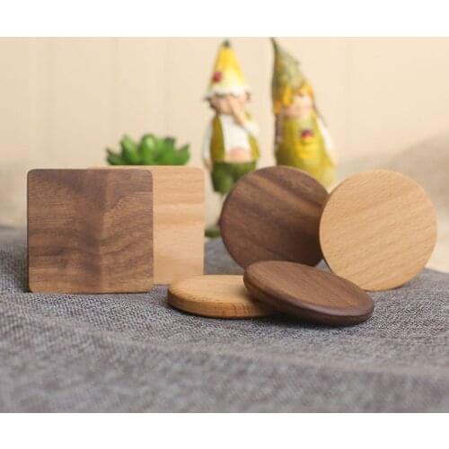 1PC Durable Wood Coasters Placemats Round Heat Resistant Drink Mat Table Tea Coffee Cup Pad Non-slip cup Mat Insulation Pad