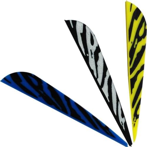 100 pcs 3 inch Archery Vane Stripes StreamlineTPU Vane Flecthing for Archery Bow Arrow Hunting 3 Colors