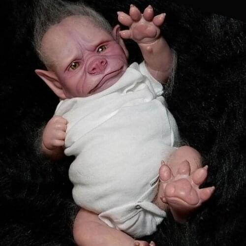 19inch Reborn doll kit Robbie the Werewolf lifelike soft touch fresh color collectible art DIY toy