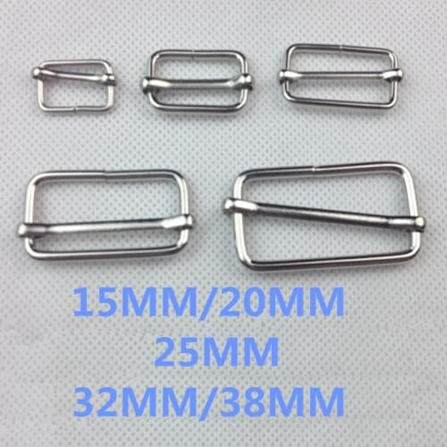 20 pcs 38MM 32mm 25mm 20mm 15MM Triglides Slide 1.5''1-1/4" 1" 4/5" 3/5''for Adjustable webbing belt purse Dee Snap