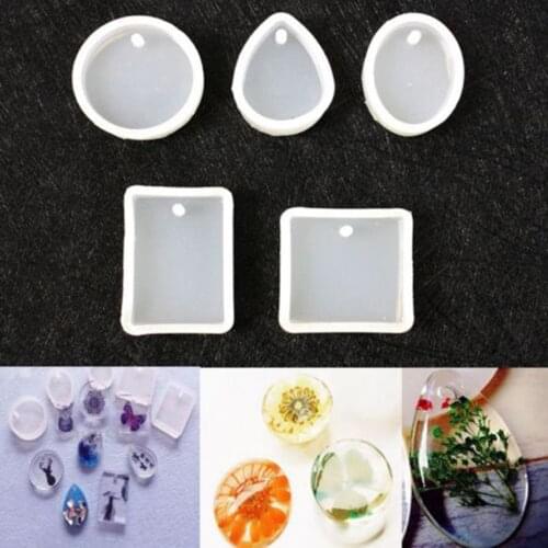 5 Pcs Mixed Silicone Mold Mould DIY Jewelry Earrings Making Pendant DIY Multifunctional Jewelry Making Molds