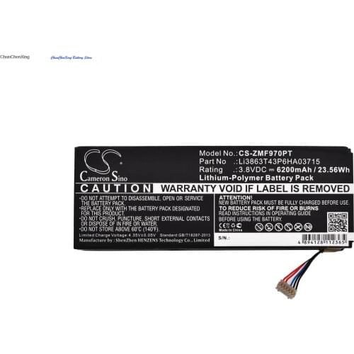 Cameron Sino 6200mAh Battery for AT&T/Verizon S Pro 2, SPro2, Li3863T43P6HA03715 For ZTE MF97V, SPro2 Smart Projector, MF97G