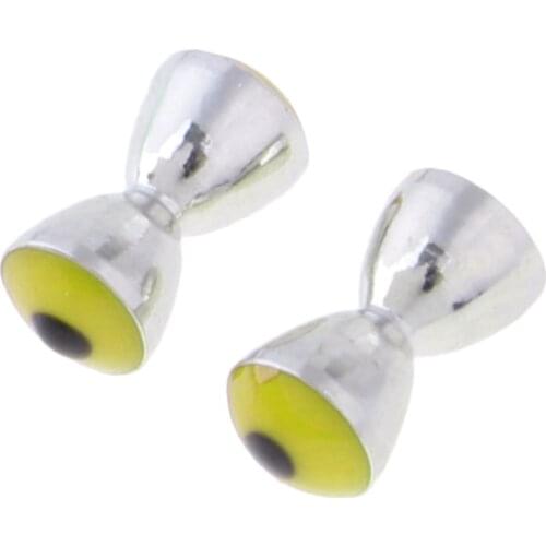 25Pcs Brass Dumbbell Beads Eyes Fly Tying Beads Barbell EyesTrout Flies DIY Senuelos de pesca leurres de peche