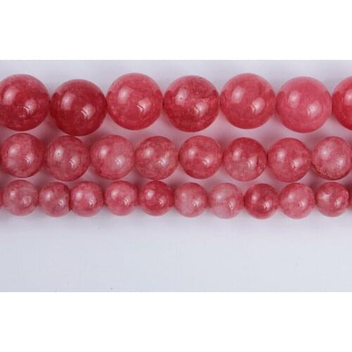 Natural Stone Beads Argentine Red Pattern Agate Round Loose Beads for Making DIY Bracelet Earrings Accessories 6/8/10/12/mm