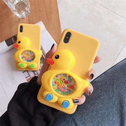 3D Yellow Duck Game Case For iPhone 11 12 mini Pro X Xr Xs Max Soft Silicone TPU Case iPhone 6 6s 7 8 Plus 5 5S SE 2020 Cover