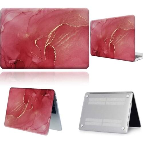 Red Watercolor Pattern Laptop Case For Apple Macbook 12/Air 11 13 A2337/Pro 13(A2251 A2289) 15 16/Pro 13 A2338 Fasion Cover
