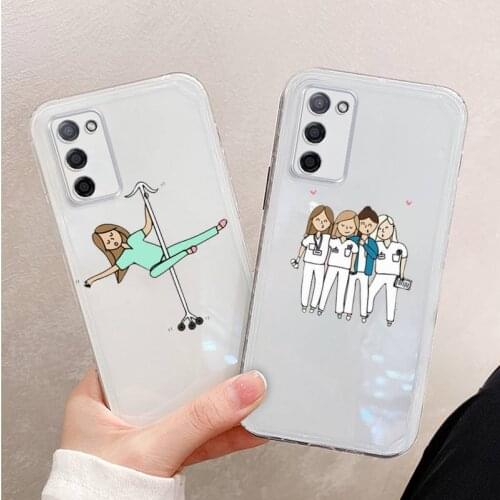 Nurse Medicine Health Heart Phone Case For Xiaomi Mi 11 Ultra Lite 10 Redmi Note 9 8 7 9a K30S K40 Pro Transparent Coque
