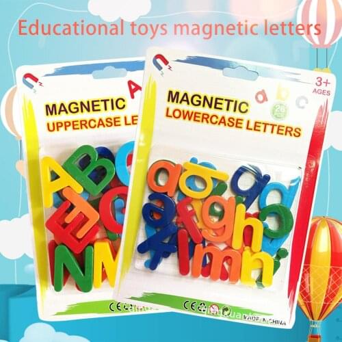 Kids Preschool Education Letter Math Toys Letters Digital Magnetic Stickers English Letters Plastic Refrigerator Stickers