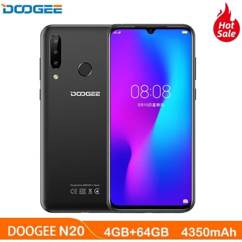 DOOGEE N20 4G Smartphone 6.3-inch FHD + Display 4GB + 64GB Octa-core 4350mAh 10w Fast Charging Octa Core 16MP Triple Rear Camera