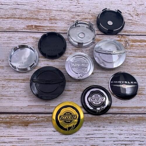 4pcs 54mm 64mm ABS Chrome Chrysler car logo emblem Wheel Center Hub Cap auto Rim refit dust-proof Creative badge covers styling