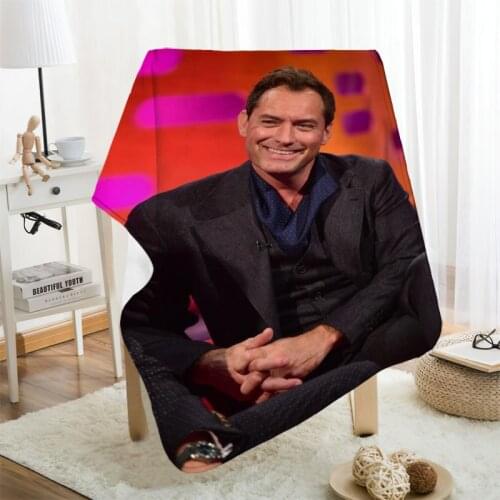 Musife Custom Jude Law Flannel Blanket Design Your own Blanket Flannel Blankets for Sofa DIY Dropshipping