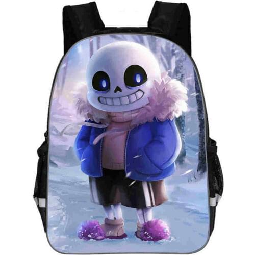 Hot Sale Polyester Black Printing Cartoon Undertale Backpack for Boys Schoolbag Kids School Bags for Children Book Bag mochilaS
