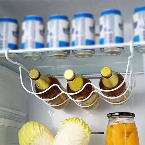 Kitchen Refrigerator Storage Rack Can Beer Bottle Holder Organizer Cabinet Shelf
