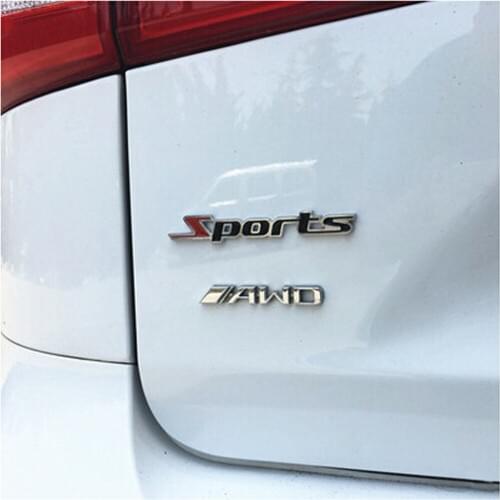Car Labeling Sports 3D Chrome metal Car Sticker Emblem Badge Decal for renault captur range rover evoque vw polo