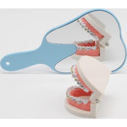 1 Pcs Cute Fashionable Gift Dental Mirror Plastic Handle Mouth Mirror Tooth Care For Dentistry Clinic