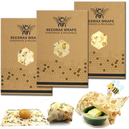 Reutilizable beeswax food wrap Zero Waste Wrap beeswax wrap Food Fresh Keeping Storage Organic Beeswax Cloth Wrap