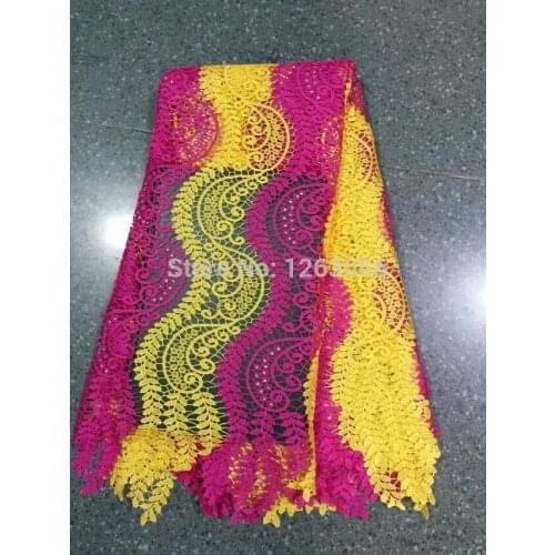 Fashion 100% Cotton hollow African cord lace water soluble guipure lace fabric Patchwork fabric for sewing,dress C41