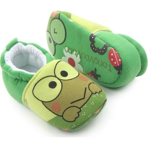 1 Pair Baby Boy Girls Shoes Cotton Cloth First Walkers Cartoon Toddler Moccasins 0-18M Infant Non-slip Soft Sole Shoes