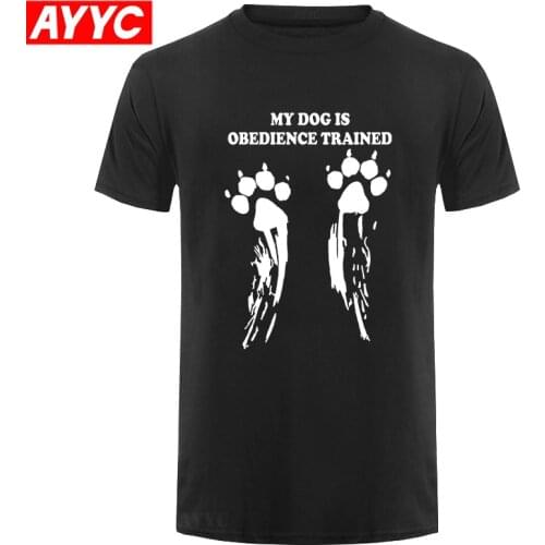 Malinois T Shirt Dog Is Obedience Trained T Shirt XXX Cotton Tee Shirt Men Cute Print Basic Short Sleeve Tshirt