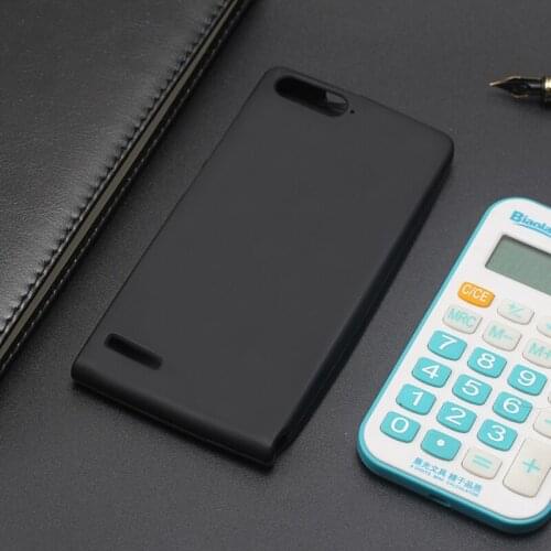 AMMYKI Fine texture Frosted feel Comprehensive protection soft Black silicone phone cover 4.5'For huawei ascend p7 mini case