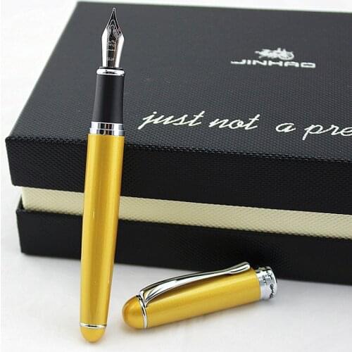 High Quality Luxury JINHAO 750 Fountain Pen Metal 0.5MM Medium Nib Ink Pens Business School Office Supplies Canetas