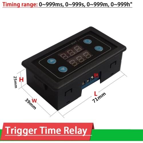 Trigger digital display Time Relay Controller module trigger cylinder Electric solenoid valve foot switch control DC 12V 24V