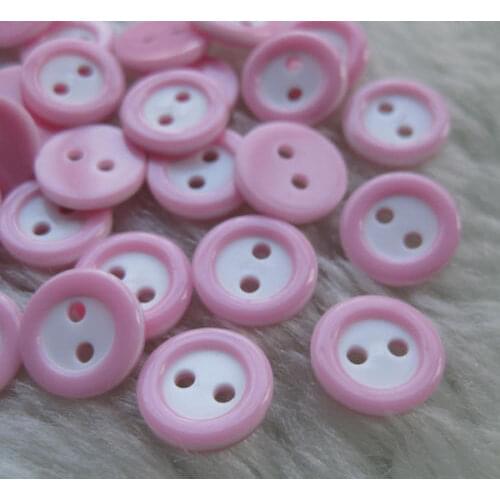 U pick 2 Holes 100pcs Round Colorful Button 11 x 11 mm Plastic Buttons For Sewing Garment Supplies Accessory