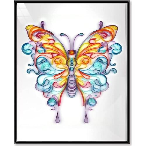 UNIQUILLING 3D Butterfly Quilling Paper Paintings Creative Wall Decor DIY Quilling Paper Crafts with Tools Kits Unique DIY Gifts