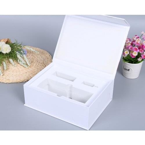 Luxury custom logo small matt white book shape packaging paper gift box with magnetic closure ---PX11653