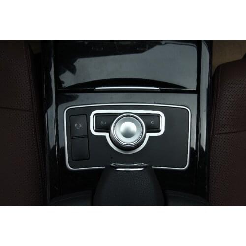 Aluminum Alloy Interior Multimedia Knob Decorative Ring Medio Button Cover Trim For Mercedes Benz GLK X204 Class Car Accessories
