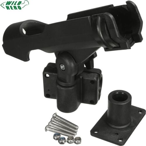Wildhero Rotatable 360 Degree Spinning Fishing Rod Fixed Holder Boat Fence Mount Kit Kayak Side Sea Fish Tackle Accessory Tools