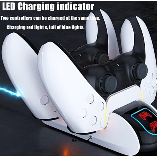 Dual USB Type-C Fast Charger Bracket Gamepad Wireless Controller Rechargeable Dock For PlayStation 5 PS5 Charging Station