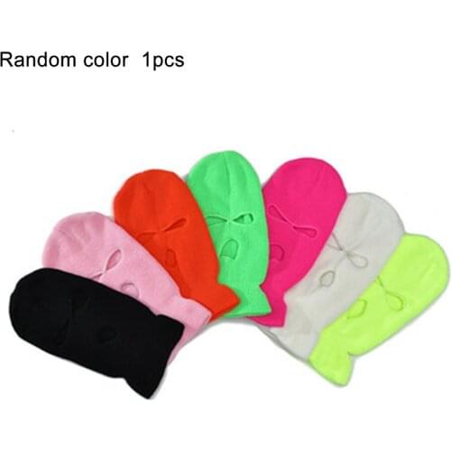 Full Face Cover Ski Mask Hat 3 Holes Balaclava Army Tactical CS Windproof Knit Beanies Bonnet Winter Warm Unisex Caps