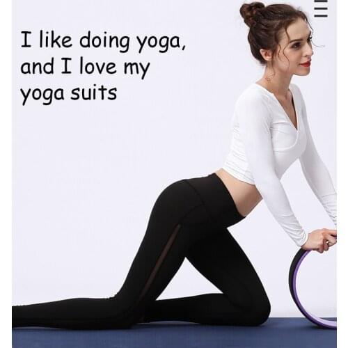 Women Slim Yoga Sets Patchwork Running Fitness Jogging Shirt Leggings Sports Suit Gym Sportswear Solid Workout Clothes