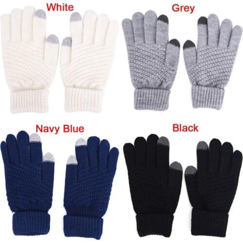 1 Pair Warmer Smartphones For Driving Gloves Touch Screen Gloves For Men Women Soft Knitting Elasticity Winter Gloves