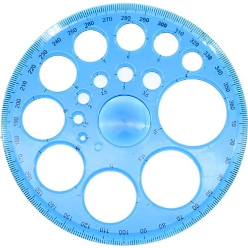 1pc Technology Drawing Circular Template 360 Degree Rotary Ruler School Office Supplies Paper Cutting Template Used