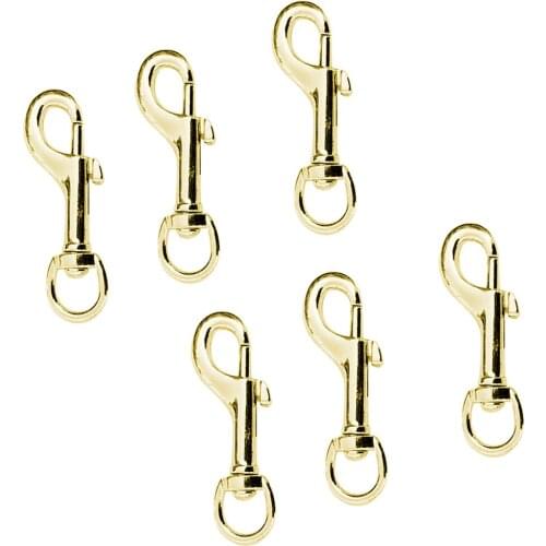 6Pcs/Pack Heavy Duty Swivel Eye Lobster Clasp Bolt Snap Trigger Hook for Straps