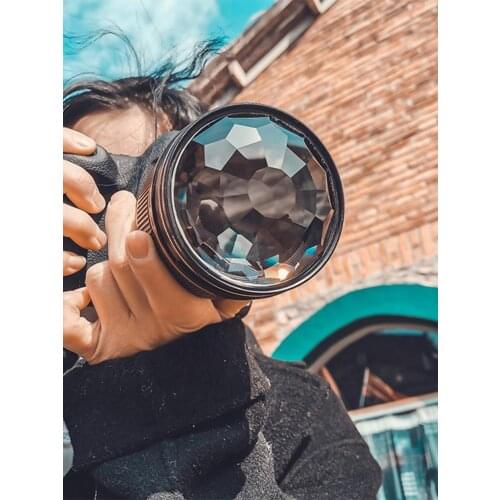 77mm Linear Kaleidoscope Lens Filter Colorful Glass Prism Camera Accessories Variable Number Of Shooting Objects