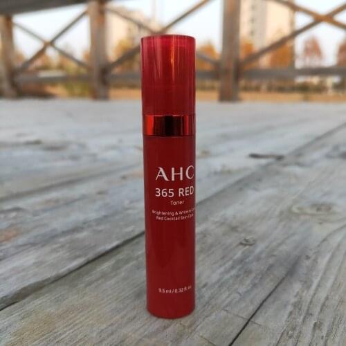 AHC 365 RED Luoshen flower toner 9.5ml +serum 9.5ml +cream12ml+eye cream 12ml special travel kit skin care sample sets Korea