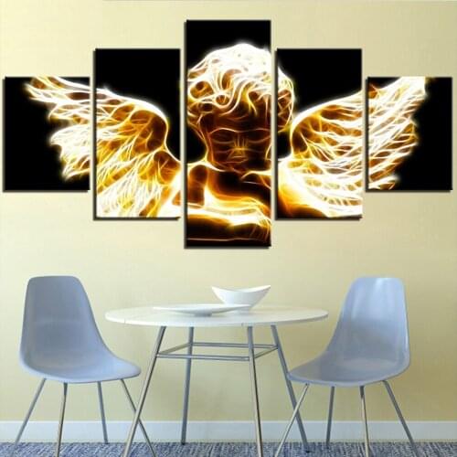 Angel God Of Love Diamond Painting Full Square 5 Panel Diamond Embroidery Round Wall Art 5D Cross Stitch Christmas GiftsZP-4790