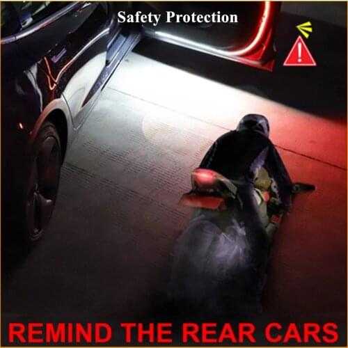 Car LED Door Warning Light Flexible Strip Decoration Welcome Lamp Waterproof Parking Signand Collision Safety Light