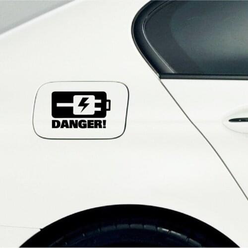 Car Stickers Decor Motorcycle Decals Danger Charging Warning Decorative Accessories Creative Sunscreen Waterproof PVC,15cm*10cm