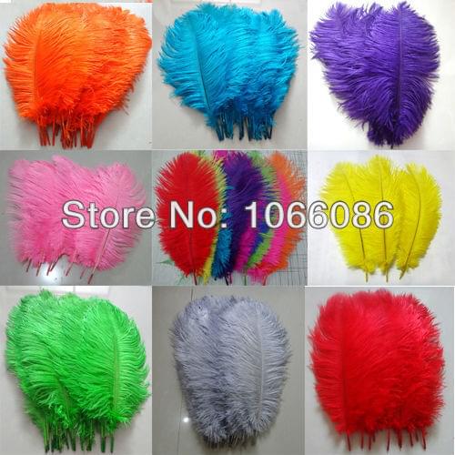 Free Shipping! 200pcs/lot 25-30cm 10-12" Top quality ostrich feathers ostrich drab feather plumes
