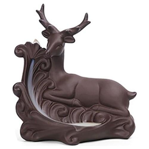 Free Cone Incense Waterfall Holder Smoke Fountain Yoga Decoration Purple Clay Incense Burner Living Room Office Home Ornaments