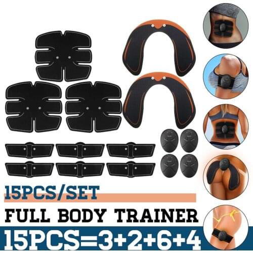 Electric Muscle Stimulator ABS Abdominal Belt Electrical EMS Muscle Stimulation Body Suit Fitness Hip Trainer Workout Equipments