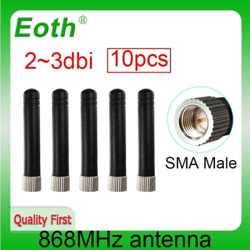 10pcs 868MHz 915MHZ antenna 2~3dbi SMA Male Connector GSM antena 868 MHz 915 MHz antenne white antennas for gsm signal repeater