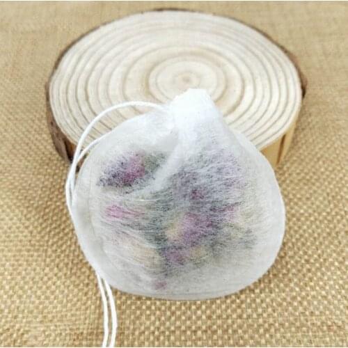 1000pcs/lot Teabags Corn Fiber Tea Bags Filter Infuser with String Heal Seal Paper for Herb Loose Teabag Diameter 6cm
