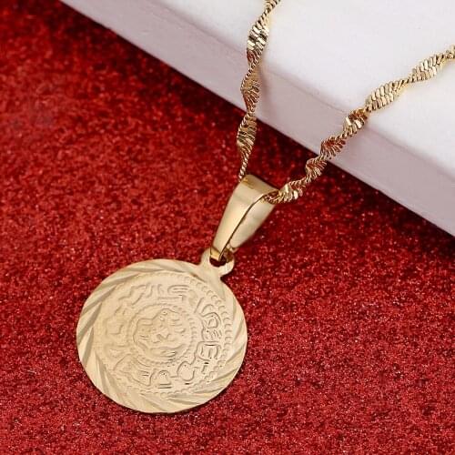 Islam Muslim Ancient Coins Necklaces Gold Color Arab Money Sign Chain Middle Eastern Coin Money Maker Religious Gift