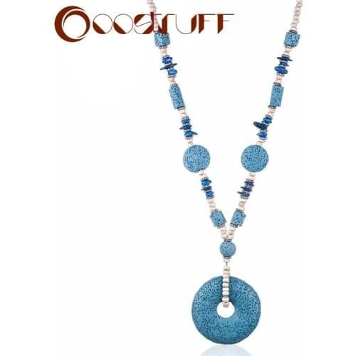 Beautiful Woman Necklaces Jewelry Statement necklaces & pendants Lava Stone collares mujer choker necklace women Long Necklace